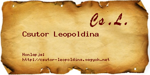 Csutor Leopoldina névjegykártya